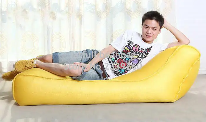 COVER ONLY , no filler-Blue bean bag chair,portable folding beanbag home sit home furniture, lazy sack