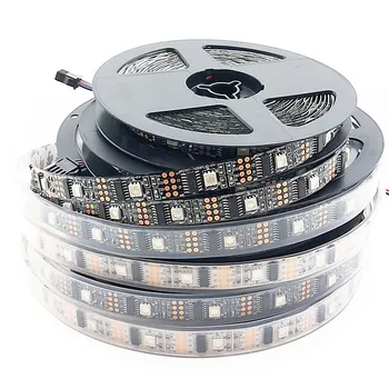 

5M/roll DC5V WS2801 5050 smd rgb strip Individually addressable 32leds/m Arduino development ambilight TV, 1 ic control 1 led