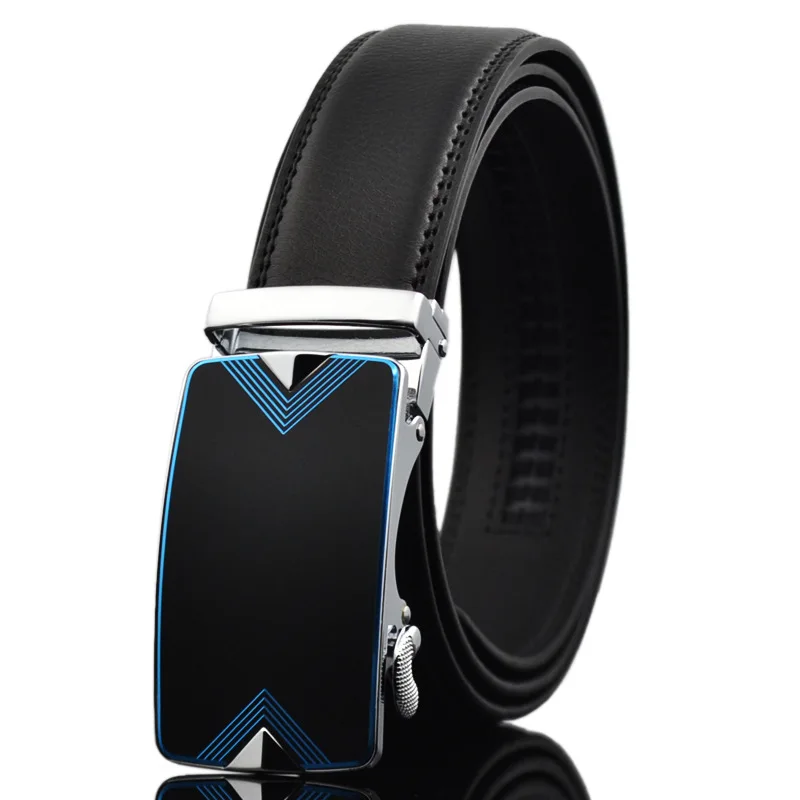 

COLOR MENS AUTOMATIC BUCKLE GENUINE LEATHER RATCHET BELT WAISTBAND HALLOWEEN CHRISTMAS BIRTHDAY GIFT BS172