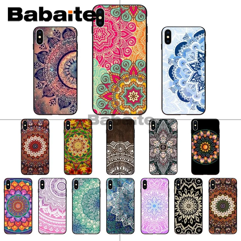 Цветной чехол для телефона Babaite с цветочным узором пейсли и мандалой iphone X XS MAX 8 7plus