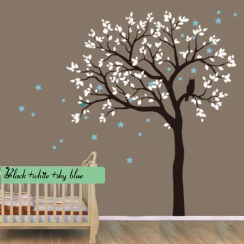 

Owl Hoot Star Tree Wall Stickers Vinyl Decal Kids Nursery Baby Room Decor Art Huge Tree Made In China Wall Sticker Home Decor