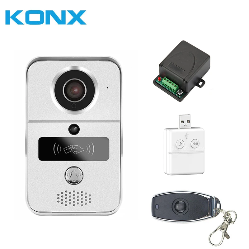  KONX Smart Home 720 WiFi IP Video Door phone intercom Doorbell Wireless Unlock Peephole Camera Door - 32724064751