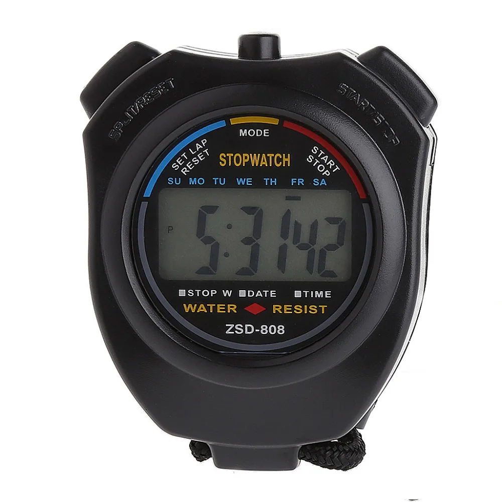 

Handheld Digital LCD Sports Stopwatch Chronograph Counter Timer w/Strap
