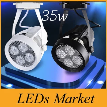 

PAR30 35w 3400lm AC110-240V Led Track light Track aluminum Ceiling Rail Track lighting Spot Rail Led Fixture Lamp