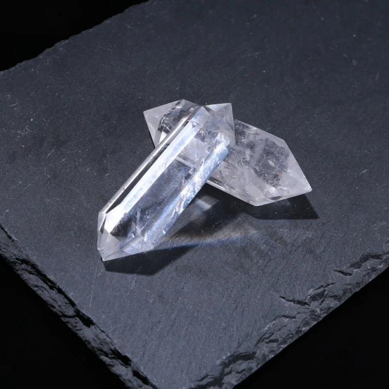 

Natural Clear Quartz Crystal Column Double Tip Quartz Stone Crystal Decoration Home Decor 1PCS