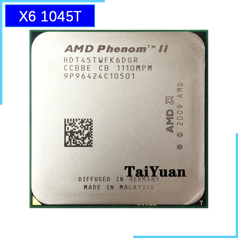 6 ядерный процессор AMD Phenom II X6 1045T 1045 2 7 ГГц HDT45TWFK6DGR Socket AM3|Процессоры| |