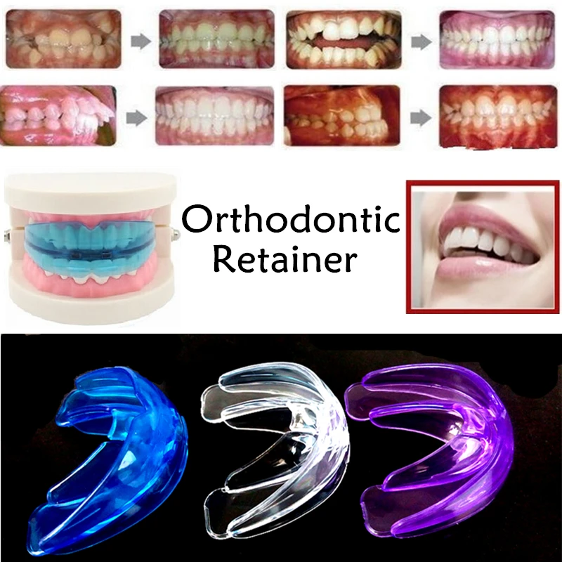 

3 color Dental Oral Orthodontic Appliance Trainer tooth Correction Buck Braces Teeth Retainer Keep Uou Beautiful corrector
