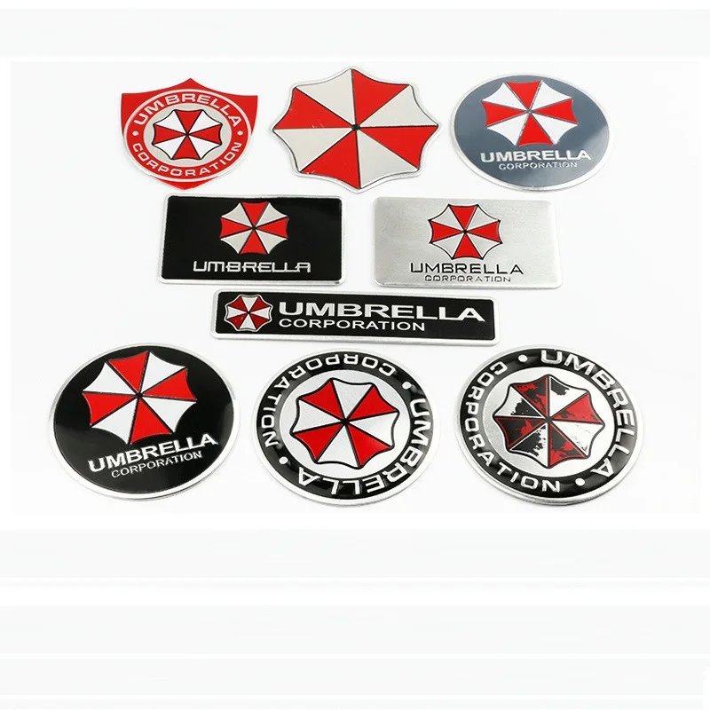 

Car Styling Umbrella Corporation 3D Metal Chrome Aluminium Alloy 3D Emblem Badge Sticker Decal Auto Accessory