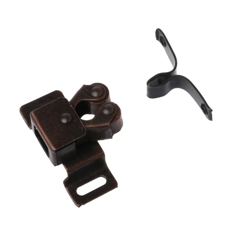 1 PC Bronze Double Roller Catches Cupboard Door Latch Hardware