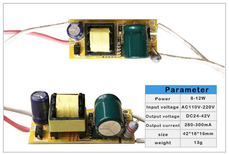 1-3 Вт, 4-7 Вт, 8-12 Вт, 15-18 Вт, 20-24 Вт, 25-36 Вт Светодиодный источник питания со встроенным постоянным током 85-265 в на выходе 300 мА трансформатор