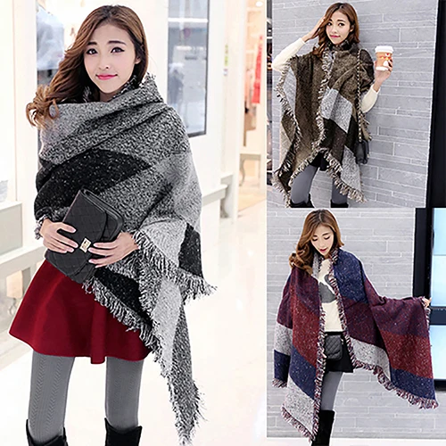 Для женщин Длинные искусственного кашемира зимние мягкие теплые шарф Обёрточная бумага накидкой мода подарок