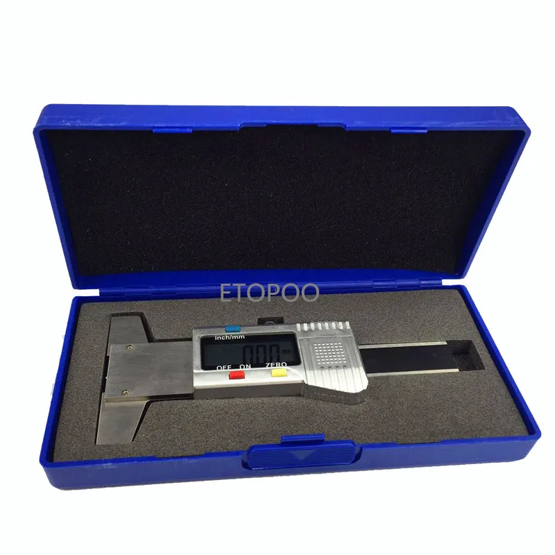 Цифровой измеритель глубины протектора 0 25 мм ЖК дисплей из нержавеющей стали