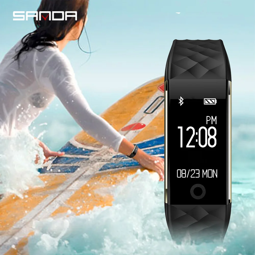 SANDA new smart bracelet watch for Android iOS sports Bluetooth smart watch heart rate sleep monitor fashion watch SANDA new smart bracelet watch for Android iOS sports Bluetooth smart watch heart rate sleep monitor fashion watch