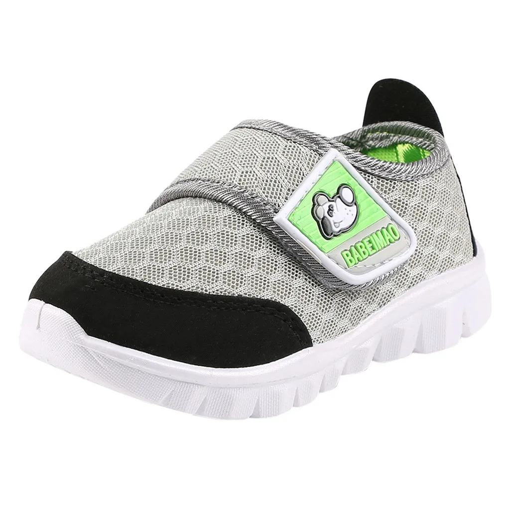 

ONTO-MATO Toddler Infant Kids Baby Girls Boys Cartoon Mesh Run Sport Casual Sneakers Shoes Animal Prints Hook & Loop All Seasons