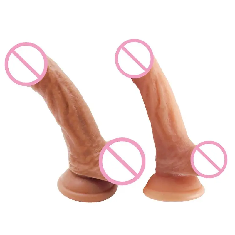 6Inch Realistic Dildo Silicone Cock with Full Shaped Balls and Strong Suction Cup for Life-Like Experience Hands-Free Anal Sex | Красота и