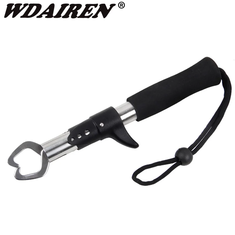 WDAIREN الصيد قبضة الفولاذ المقاوم للصدأ الأسماك قبضة مع مقياس 15 كيلوجرام 33LB الحمولة القصوى إيفا مقبض الأسماك تحكم شفة الصيد أداة WD-041