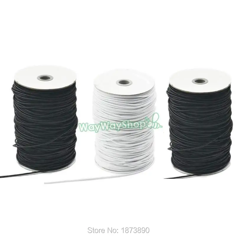 140 Yards Round Elastic Cords Sewing beading Lines 3mm Loops Leather