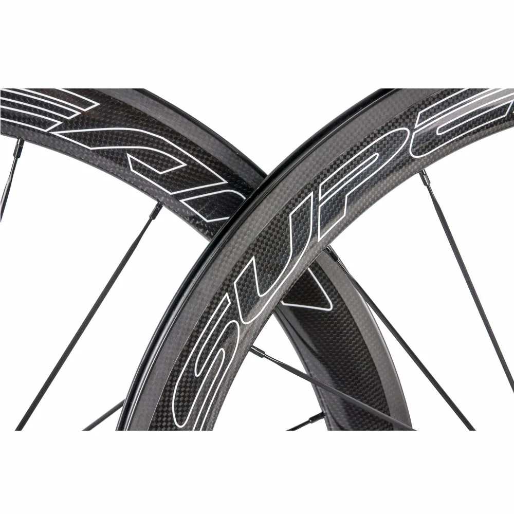 Flash Deal SUPERTEAM Carbon Wheels 50mm Road Bike Wheels Clincher R36 Cycling Wheel Tubular 23mm Width Fast Shipping 3