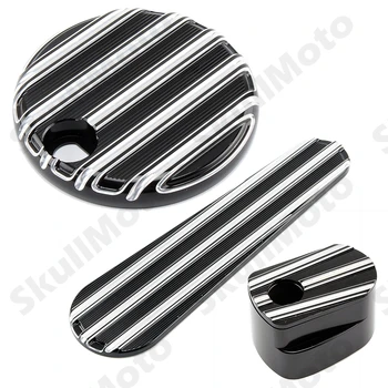

Motorbike Accessories CNC New Black Dash Accessory Pack Ignition Fuel Door Dash Cover For Harley 2014 2015 2016 2017
