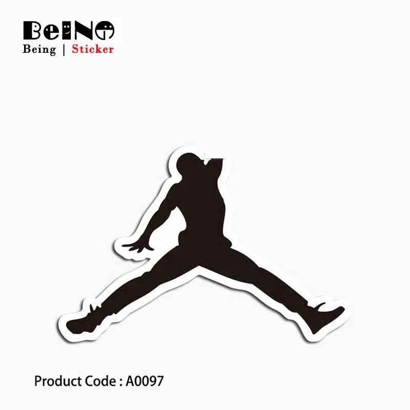 

man play basketball sticker logo sports waterproof suitcase laptop guitar luggage skateboard bicycle toy lovely A0097 stickers