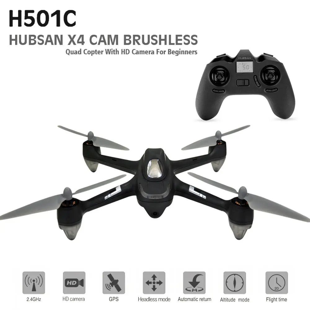 Hubsan H501C X4 Drone Brushless GPS Altitude Hold Mode RC Quadcopter with 1080P HD Camera Automatic Return