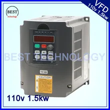 110 В 1.5kw VFD переменной частоты инвертора / VFD вход 1or3HP 110 В выход 3HP 110 В преобразователь частоты
