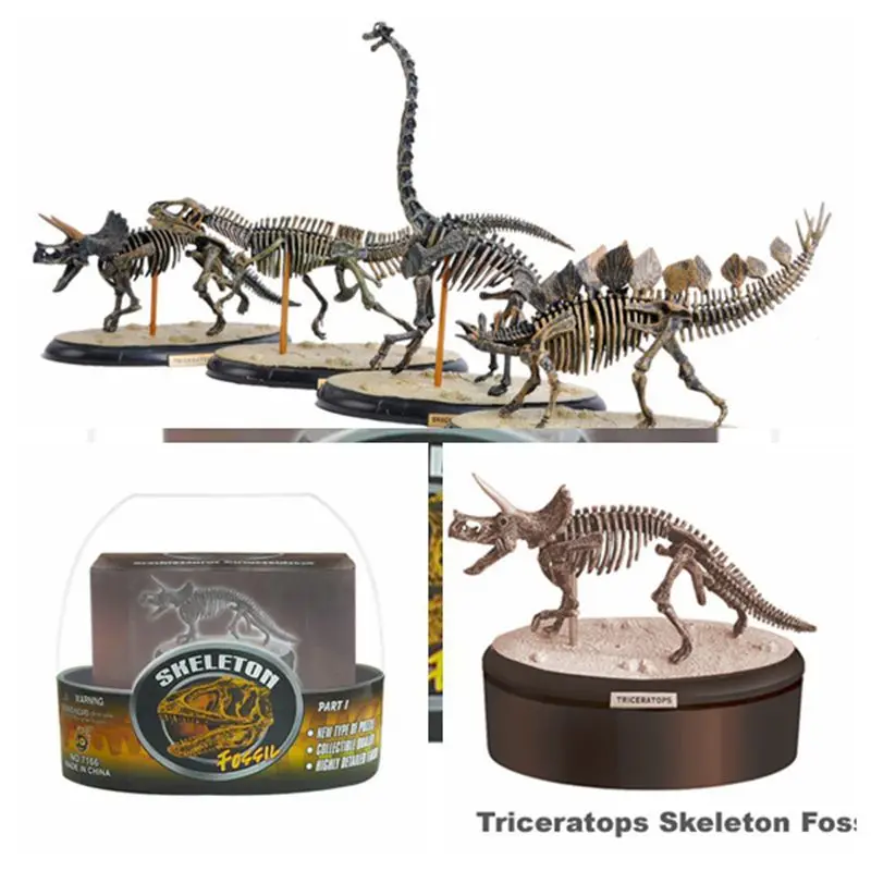 

4 styles of app.15cm first generation dinosaur skeleton model 3D puzzles 7166