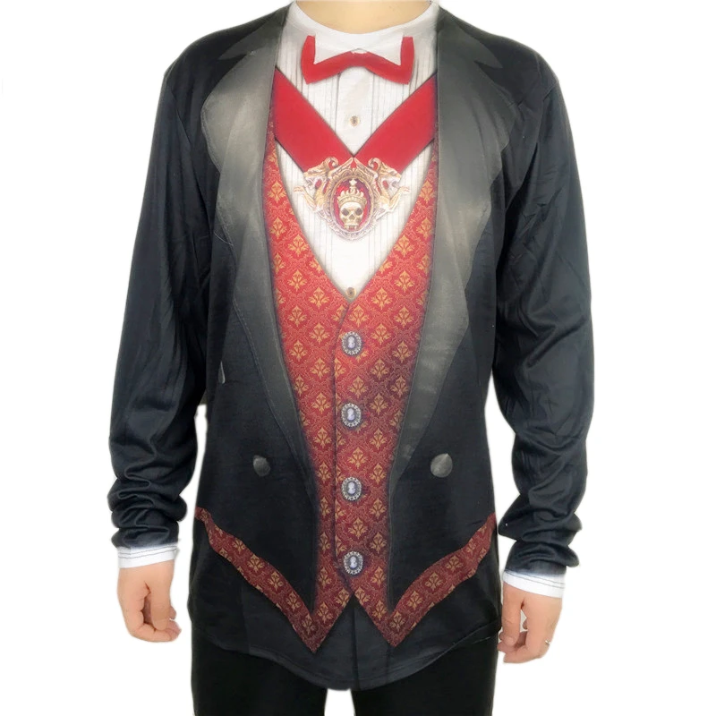 

Halloween Party Victorian Vampire Costume for Adults Men Retro Vintage Dracula Vampire Halloween Costume Plus Size