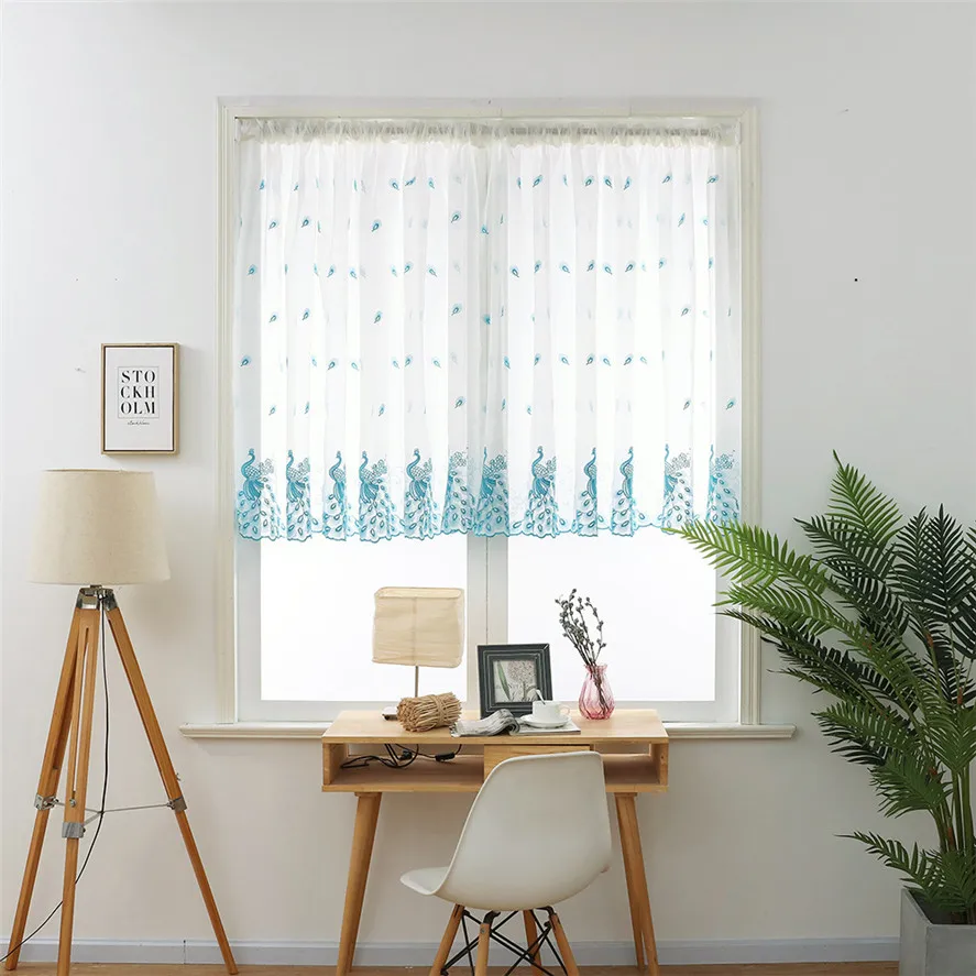 120x100cm Voile Curtains for Bedroom 1PC Window Curtain Tulle Window Treatment Voile Drape