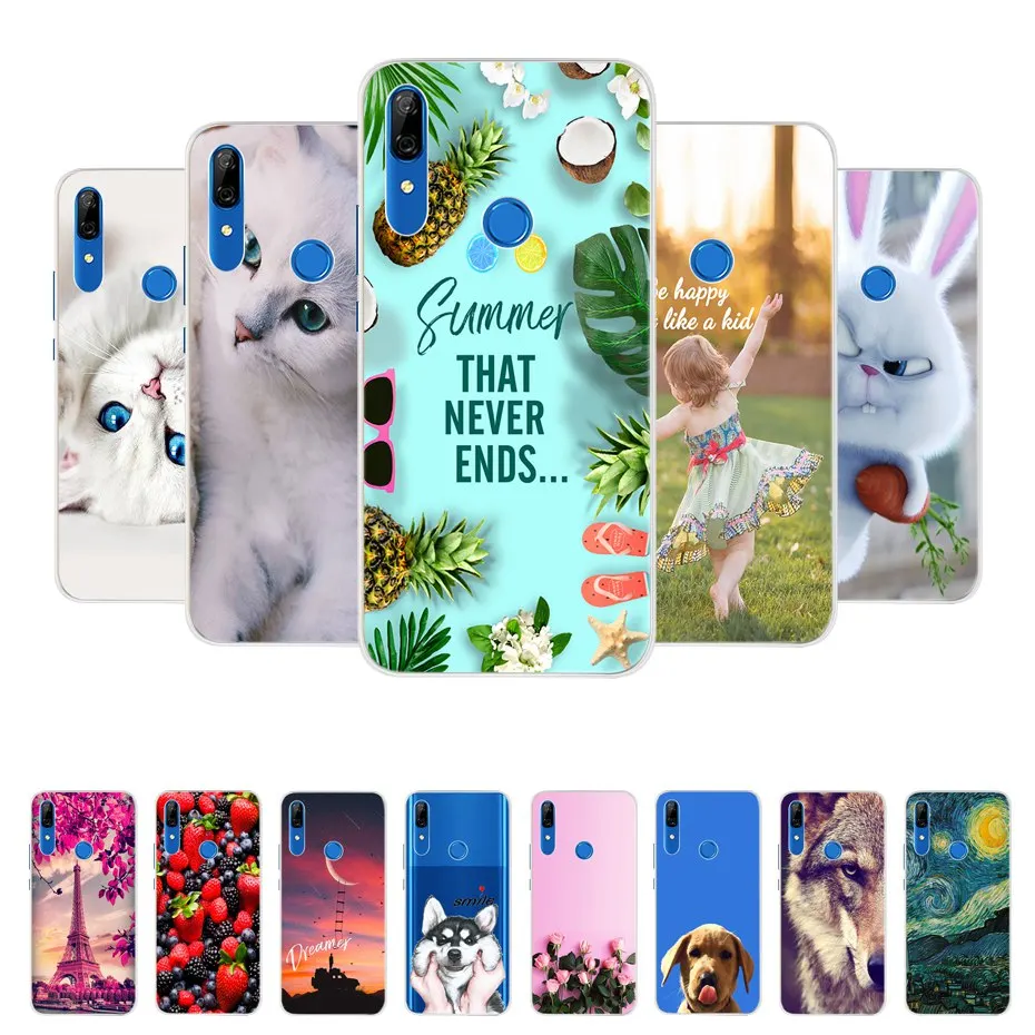 Чехол для Huawei y9 prime 2019 чехол мягкая задняя крышка из ТПУ телефона Y9 P умный Z |