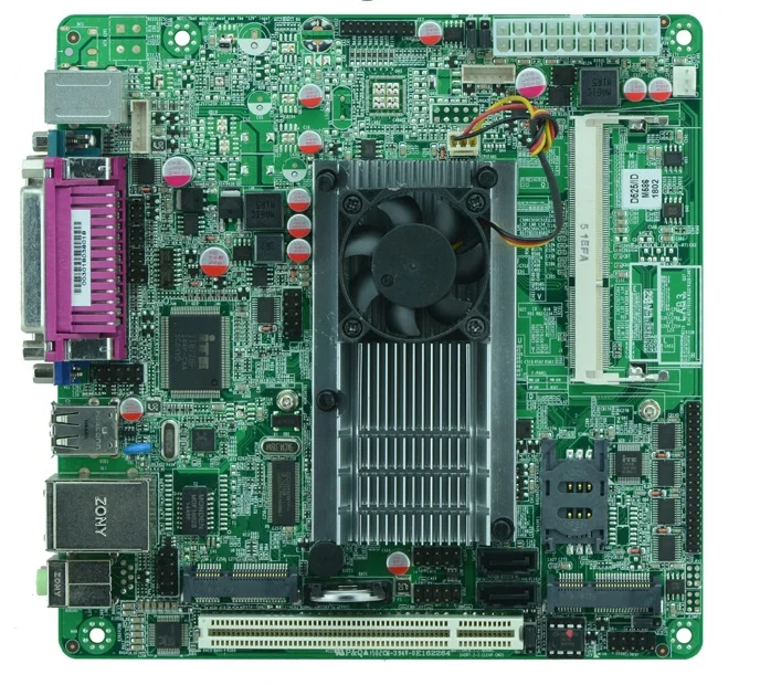 Intel Atom D525 mainboard x86 mini itx atom motherboard D525 /6*COM/ 2*SATA2 / MSATA