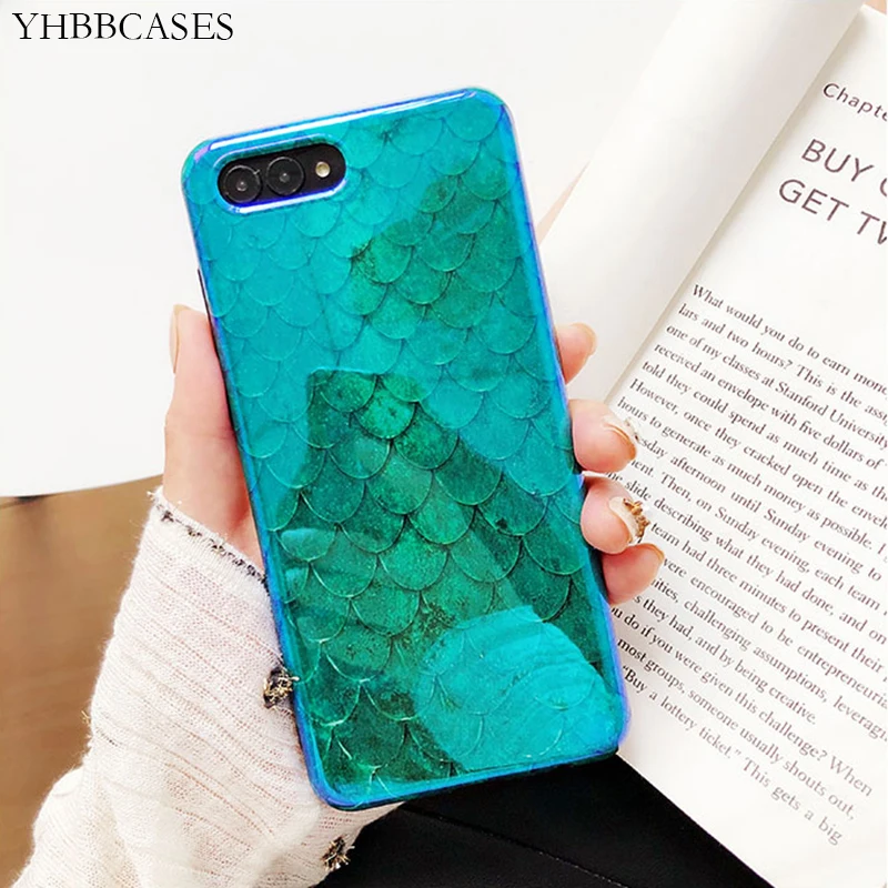

YHBBCASES Fashion Fish Scale Soft Case For Huawei Mate 10 20 Pro Nova 3i Blu-ray Phone Cover For Huawei P10 Plus P20 Honor 9 10