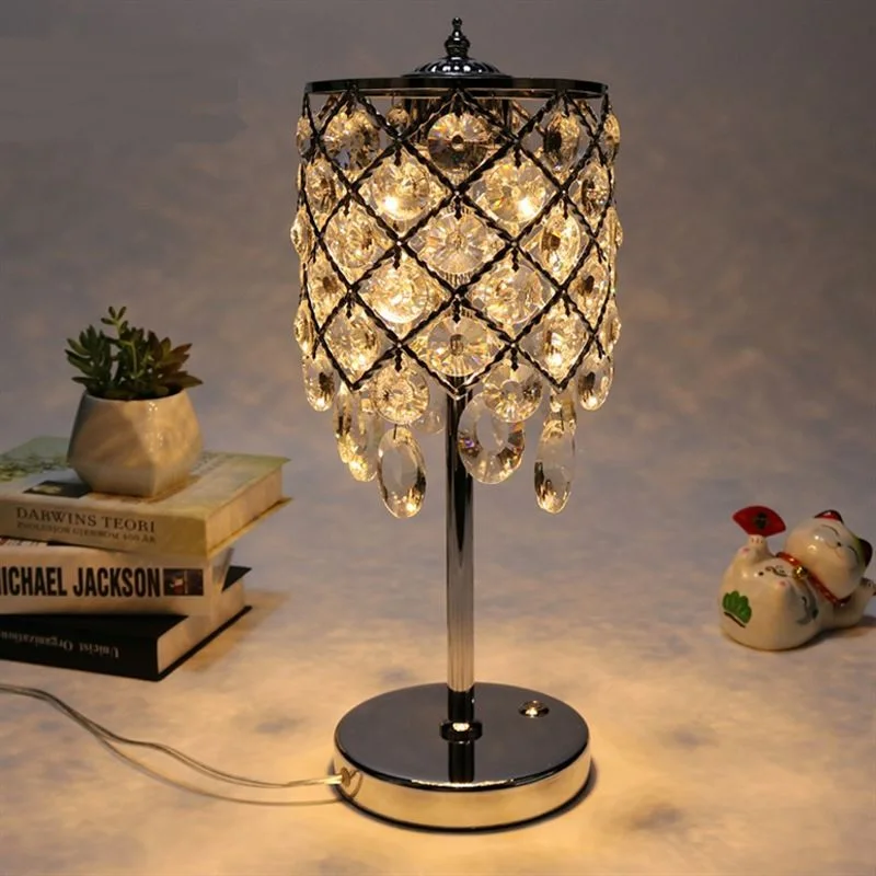Bedroom crystal LED table lamps decorative lamps LED bedside
