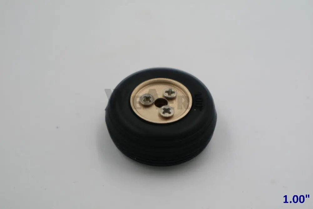 RC Airplane PU wheel with Dia-Casting Aluminum hub 1.00'' / 25mm (D25mm x d3.1mmx H11mm) tail wheel for RC airplanes