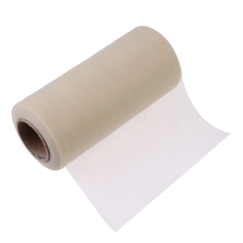

New Beige Tissue Tulle Paper Roll Spool Craft Wedding Birthday Holiday Decor