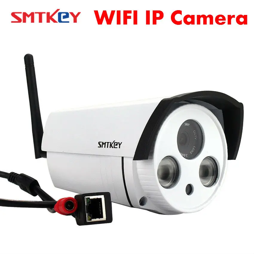 Внутренней водонепроницаемый SMTKEY Onvif 2MP Проводные Беспроводные IP Камера IPC 720 P/960