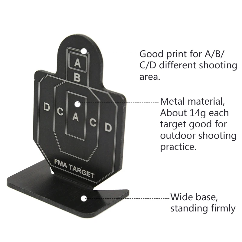 6 шт. FMA Металл Охота Тактическая стрелковая мишень Стрельба Спортивный комендорский щит