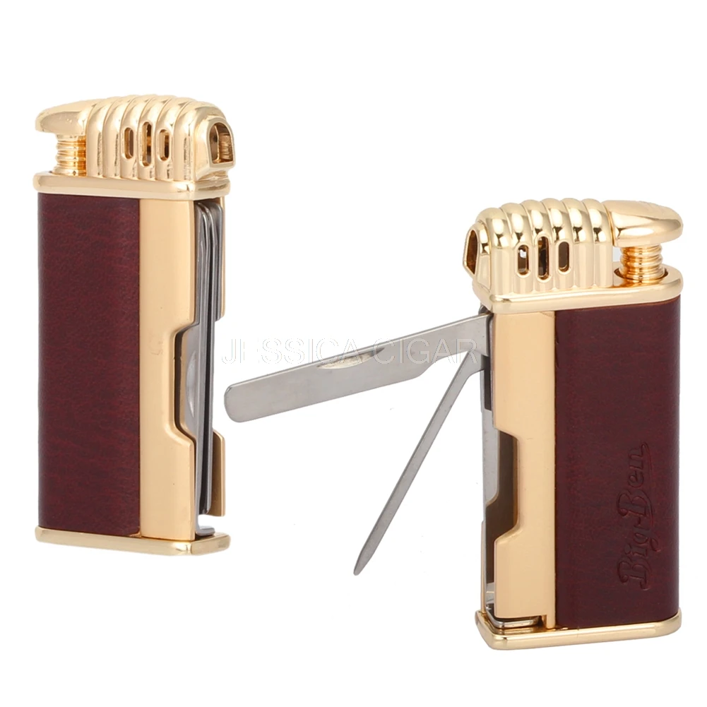 GALINER Multifunctional Metal Leather Jet Torch Cigar Lighter