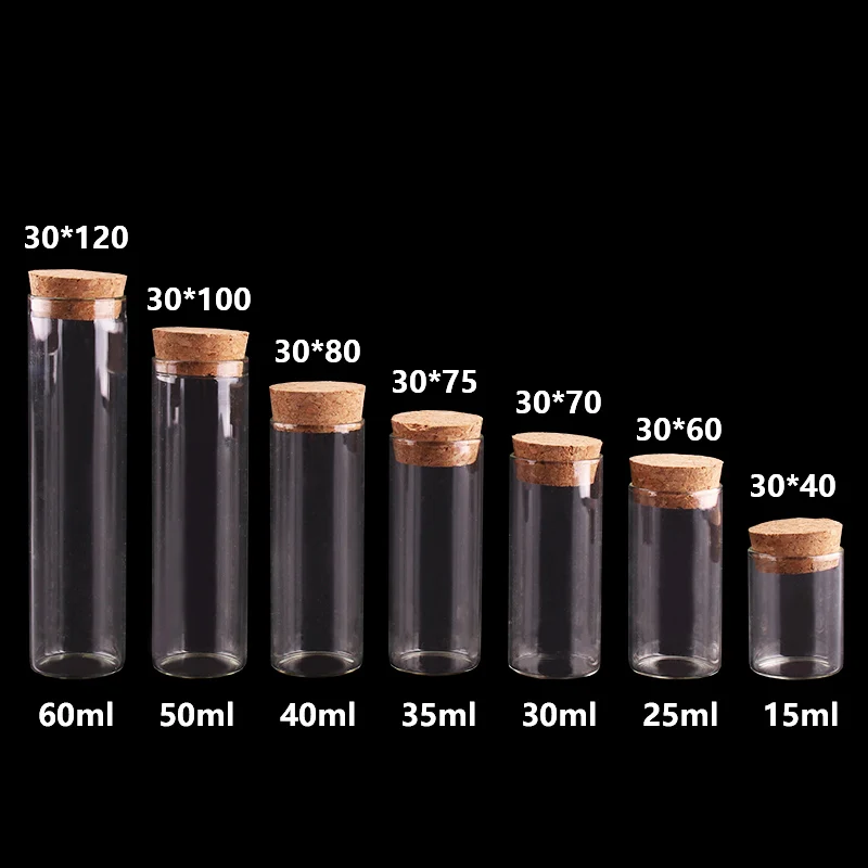15ml 25ml 30ml 35ml 40ml 50ml 60ml Small Test Tube With Cork Stopper 15ml 25ml 30ml 35ml 40ml 50ml 60ml Small Test Tube With Cork Stopper