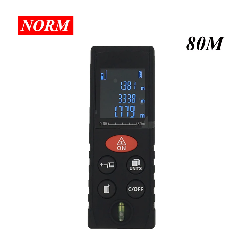 

Digital 80M laser distance meter Laser Rangefinder accuracy 2mm Maximum measuring distance Laser Tape Range Finder