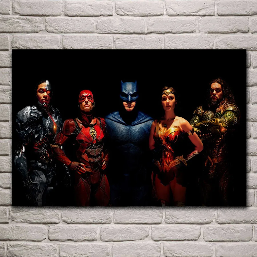 justice league heroes fan artwork KE062 Living room home wall art decor ...