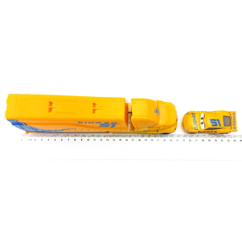 Disney Pixar Cars 3 Крус Рамирез Hauler & Dinoco 1:55 Diecast Игрушечная машина из сплава модель