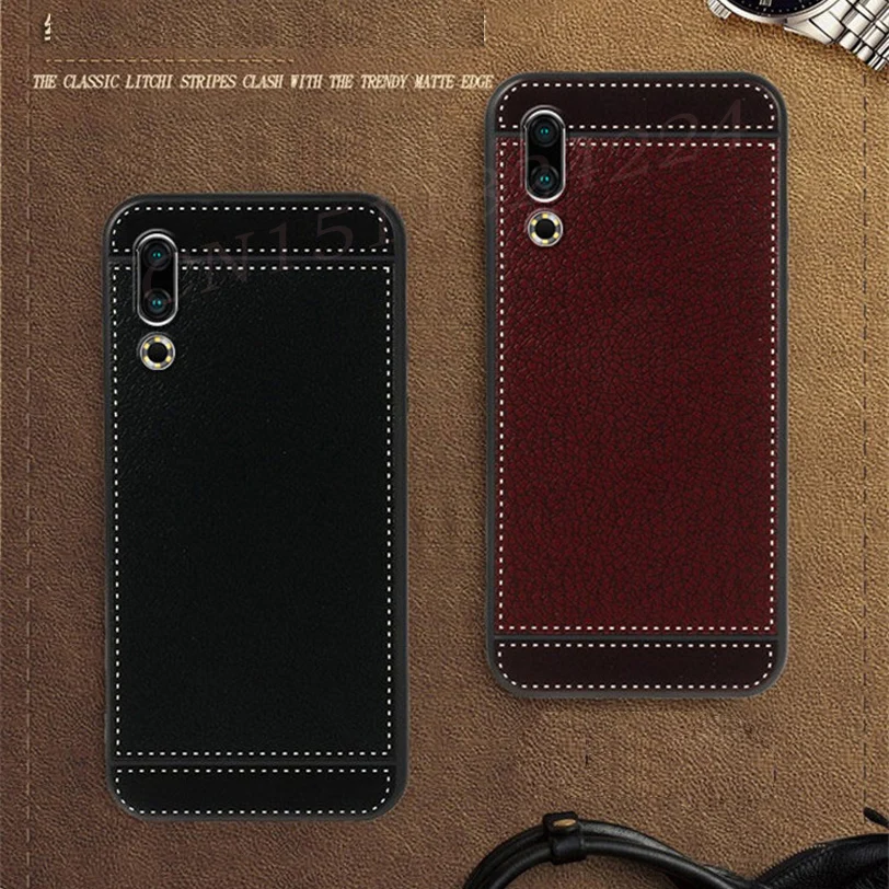 Note 9 Case For Meizu 16 16X 16th X8 Note 8 9 Case Leather grain Silicone Soft TPU Cover for Meizu 16s Phone Coque (2)