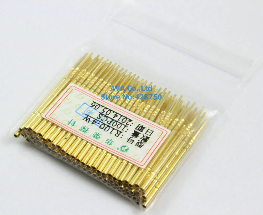 100 Pieces R100-4W Test Probe Pogo Pin Receptacle fit P100 Series 