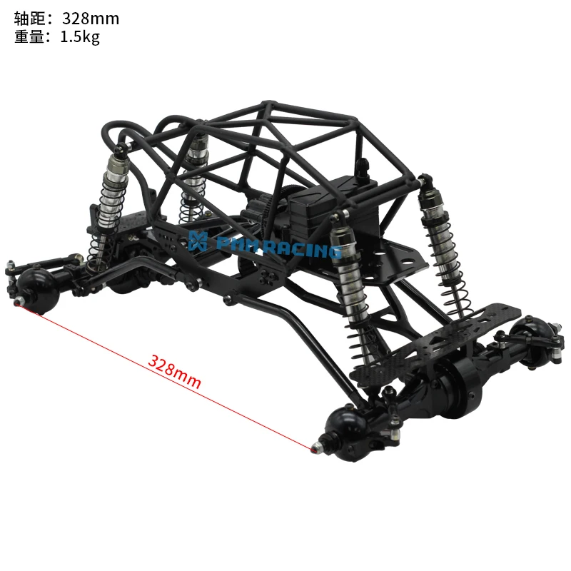 

1/10 RC Crawler Metal Roll Cage with Front Rear Axle Set for Axial SCX-10