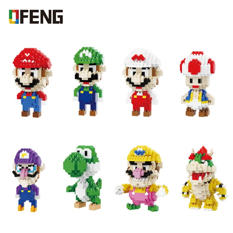 

Balody Magic Mini Building Blocks Small size Yoshi Mario Micro blocks Cartoon Anime DIY Toys Figures Bricks for Children Gifts