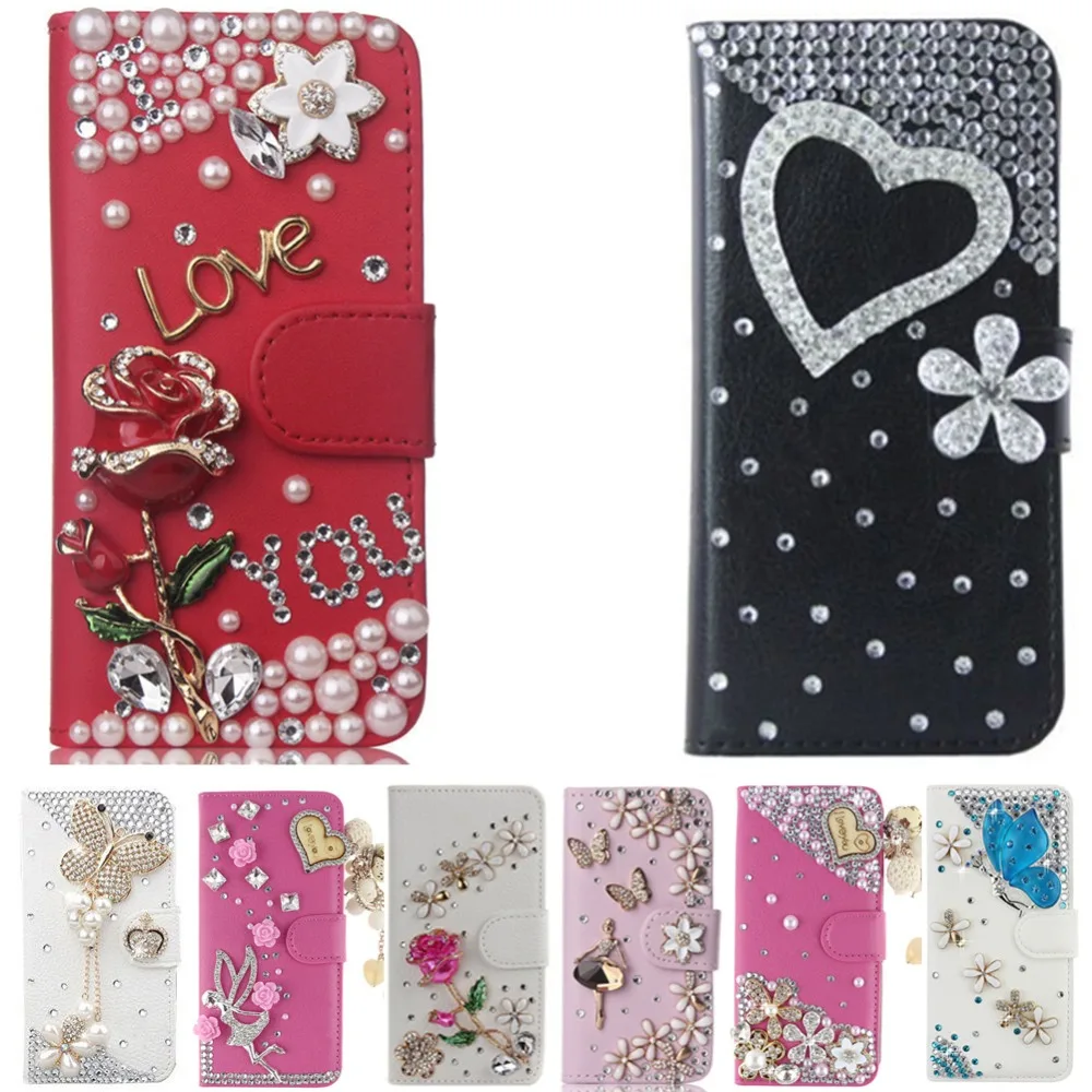

Cover For Huawei Honor 8X, Bling Cover Diamond Rhinestone PU Leather Flip Cover Wallet Case Skin