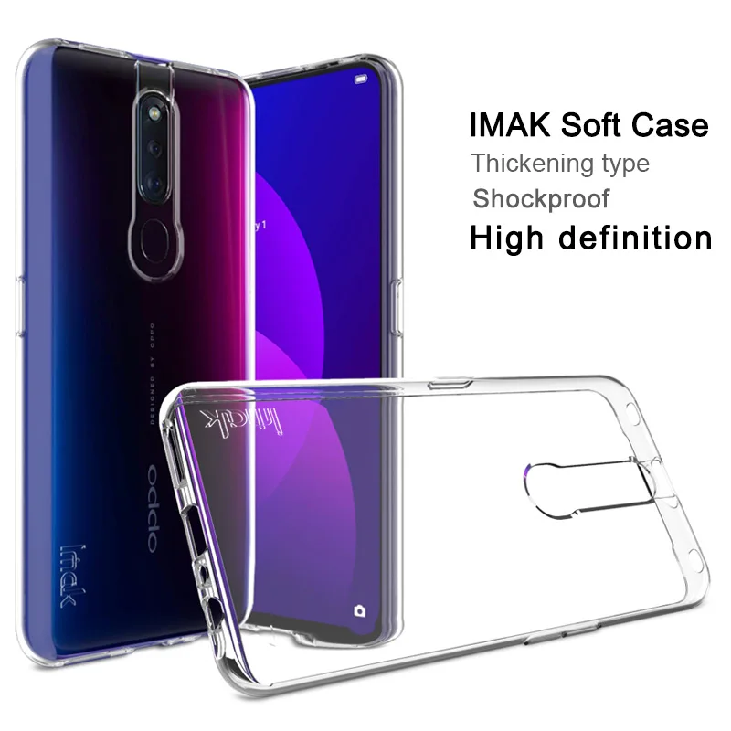 For OPPO F11 Pro Case Cover IMAK UX-5 Series Clear Soft TPU Back Shockproof Thickening Type Skin |