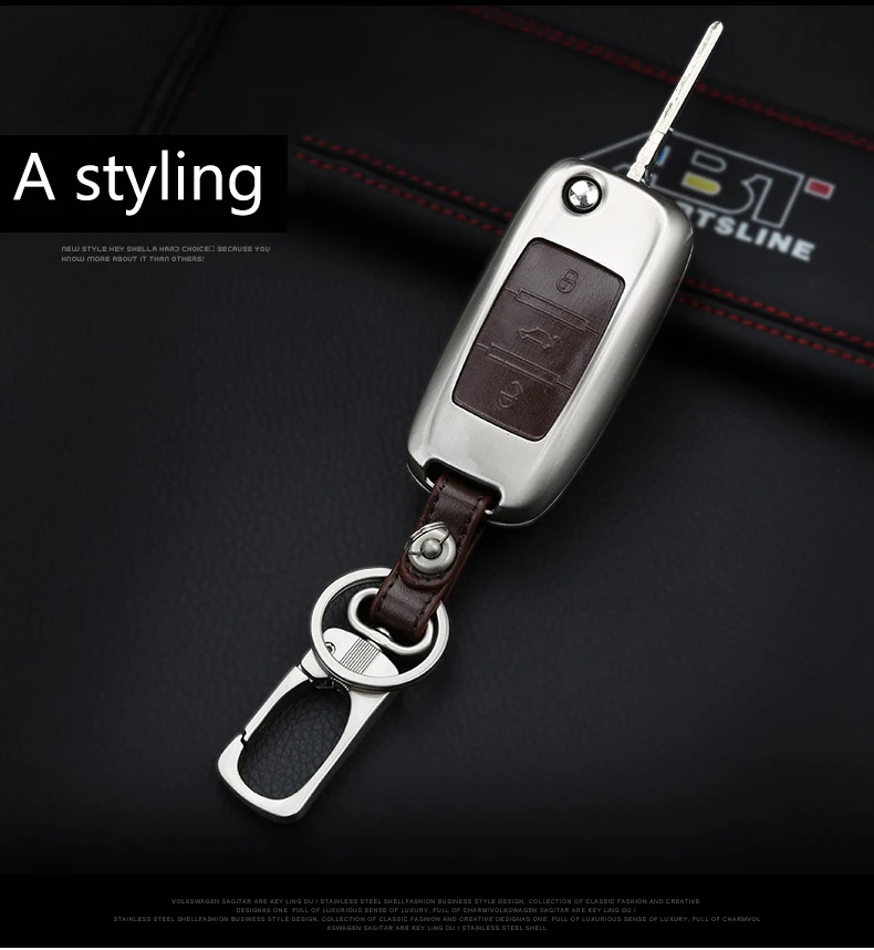 Leather Car Key Remote Cover Case For Volkswagen VW Jetta MK6 MK7 Passat B5 B6 Golf 4 5 6 7 Touran Polo Tiguan  auto accessories