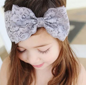 2017 Durable Top 1Piece Baby Headband Fashion Lace Bow Hair Band Baby Girl Headbands Hair Accessories For Baby Girls accessories